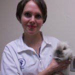 Dr. Kim and bunny patient, 2012