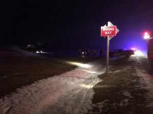 Car crash scene near exit 106, Town of Eldorado. Photo reprinted with permission of Carlos Munoz Jr.
